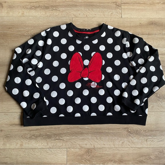Disney Minnie Mouse Cropped Pullover Sweatshirt 3X - Picture 4 of 11